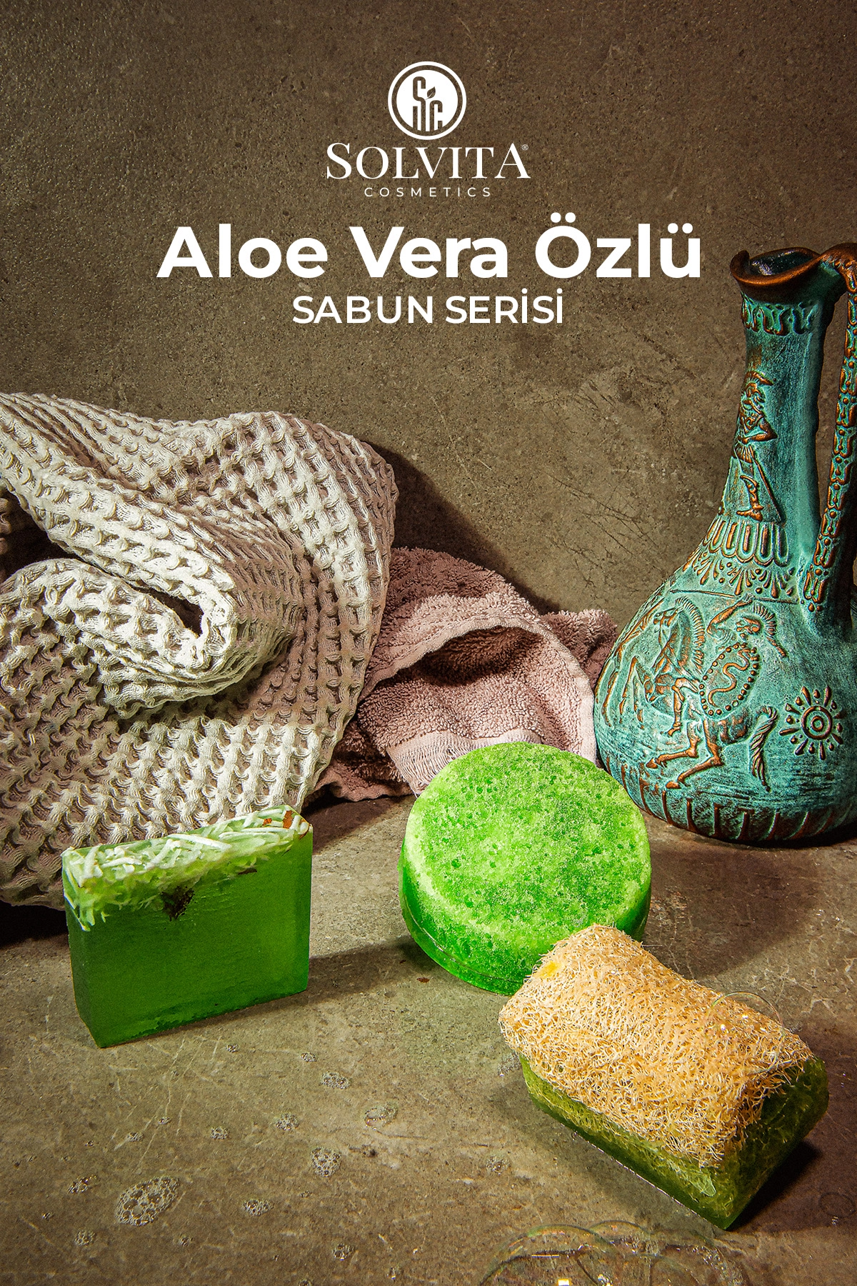 %100 El Yapımı Aloe Vera Özlü Gliserinli Sabun