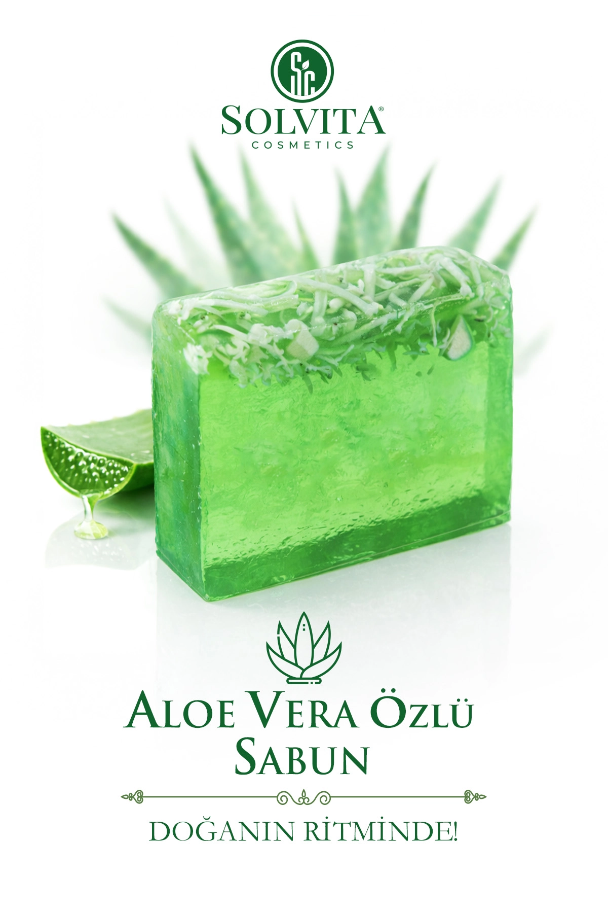 %100 El Yapımı Aloe Vera Özlü Gliserinli Sabun