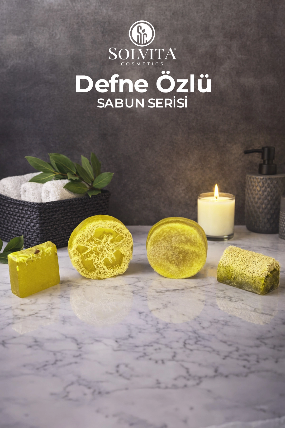 %100 El Yapımı Süngerli Defne Özlü Sabun