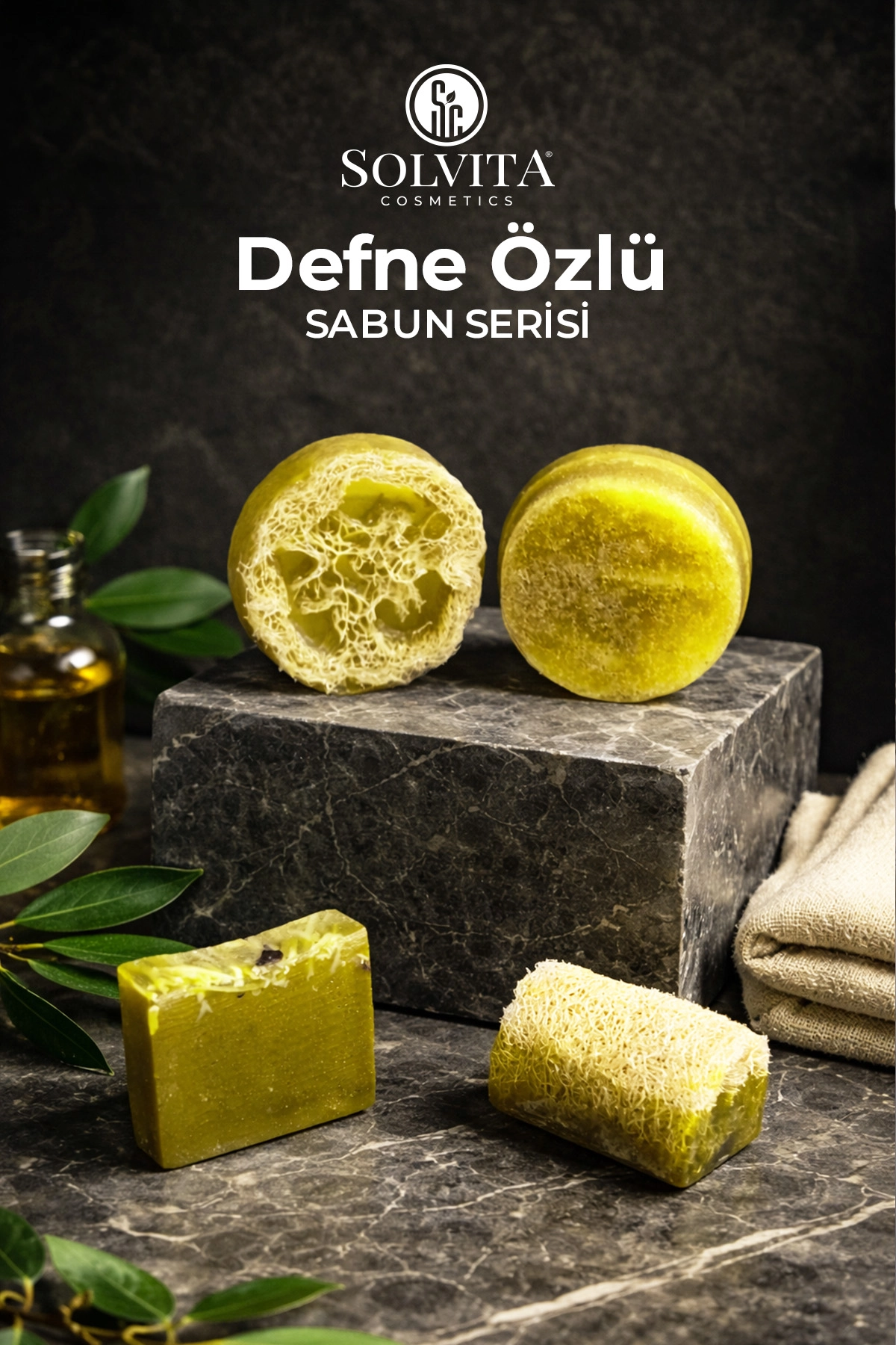 %100 El Yapımı Defne Özlü Gliserinli Sabun