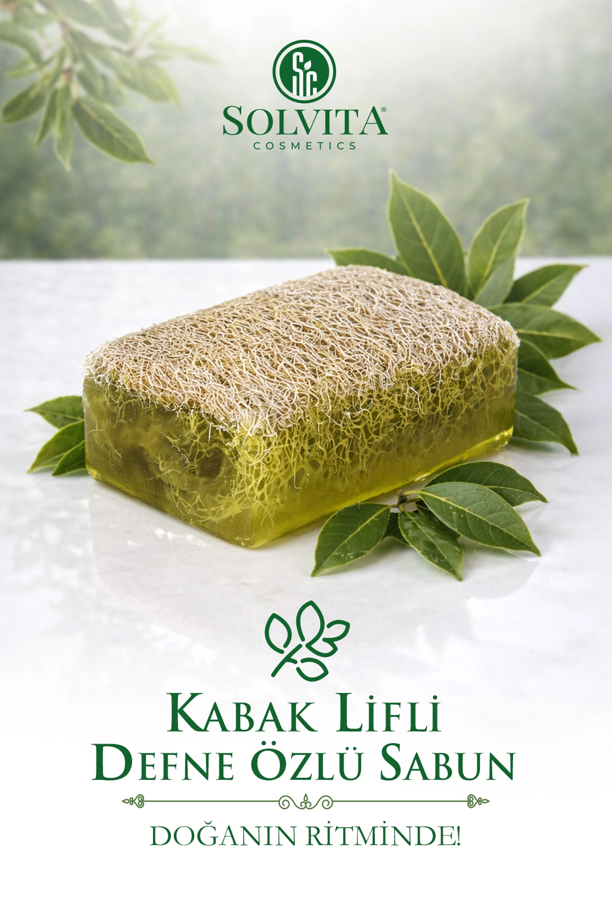 %100 El Yapımı Kabak Lifli Defne Özlü Sabun