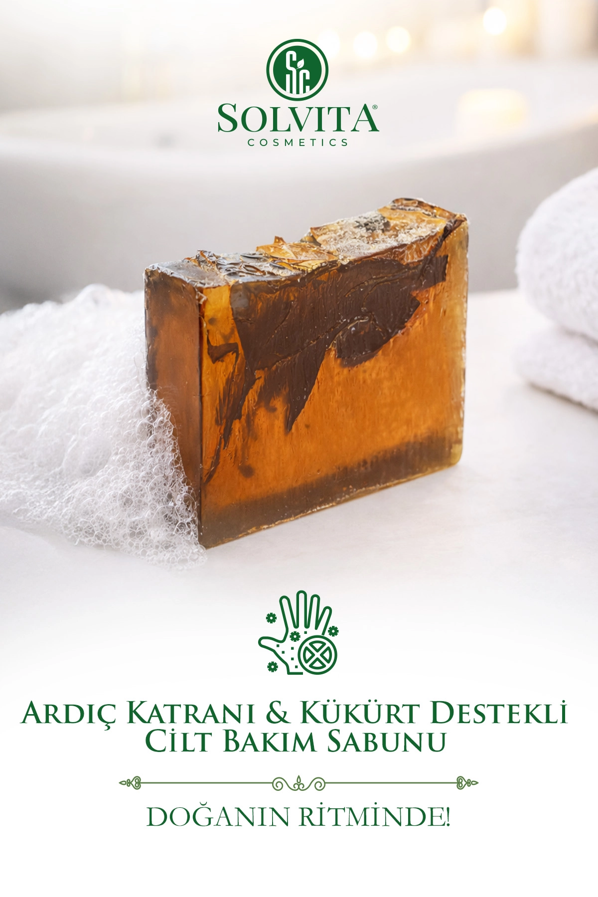 %100 El Yapımı Ardıç Katranı & Kükürtlü Sabun