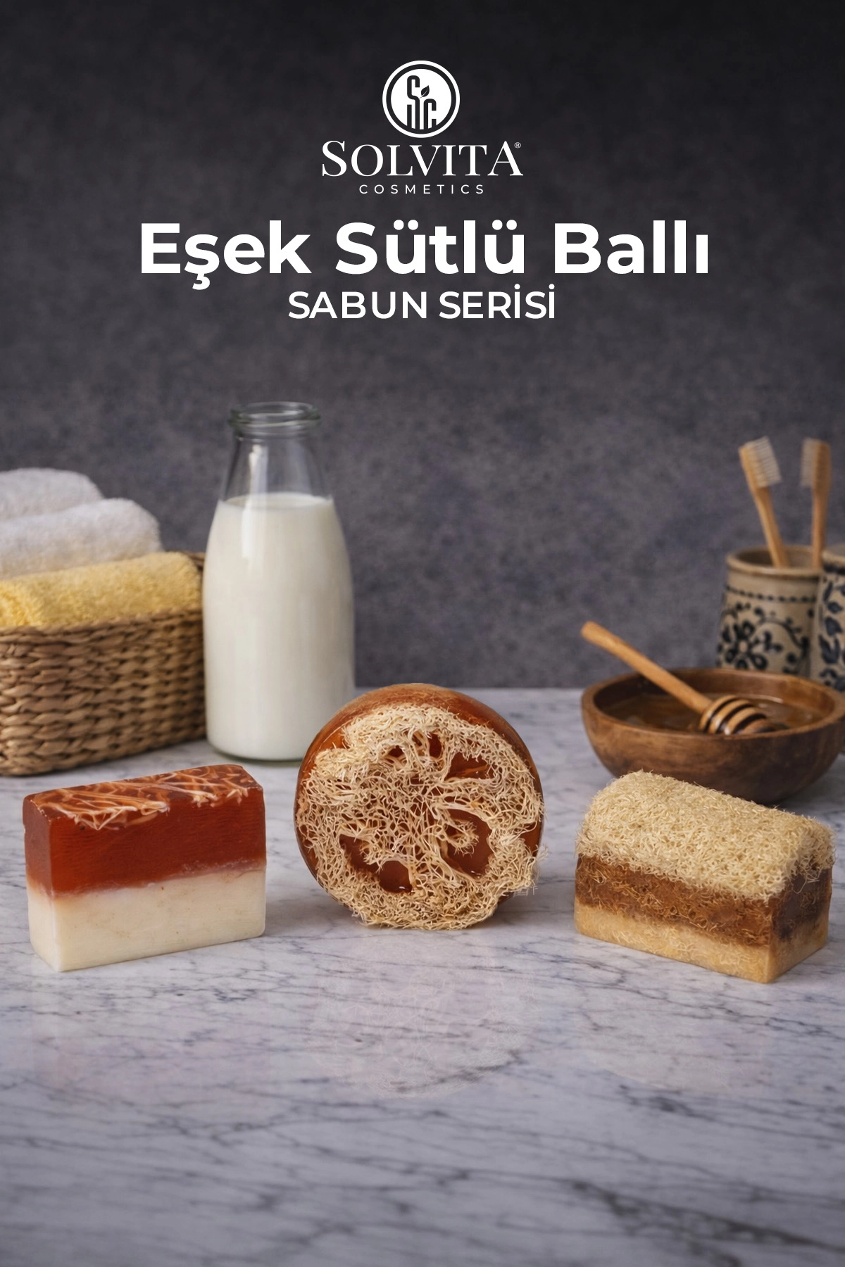%100 El Yapımı Eşek Sütü Ballı Gliserinli Sabun