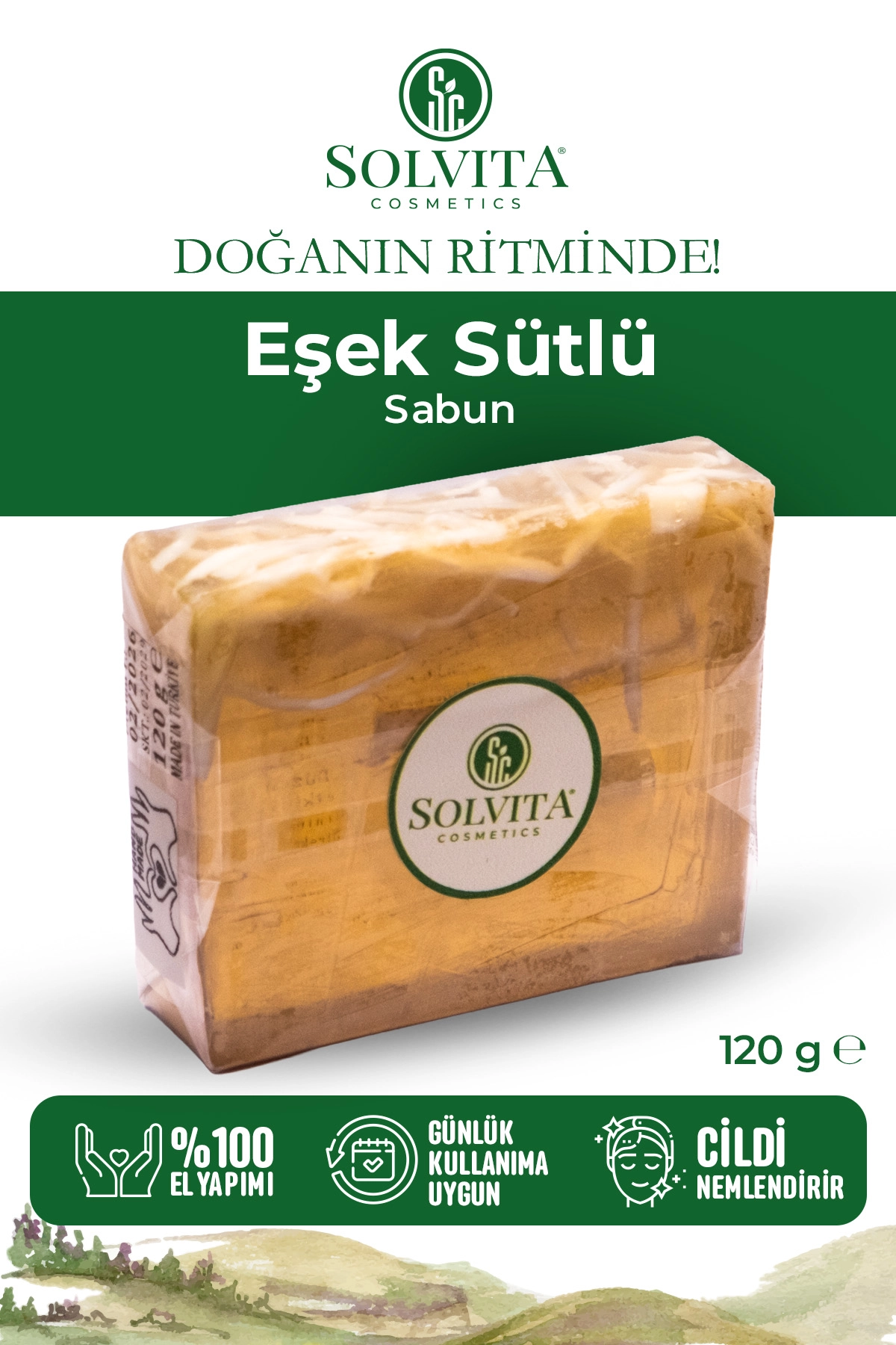 %100 El Yapımı Eşek Sütü Gliserinli Sabun