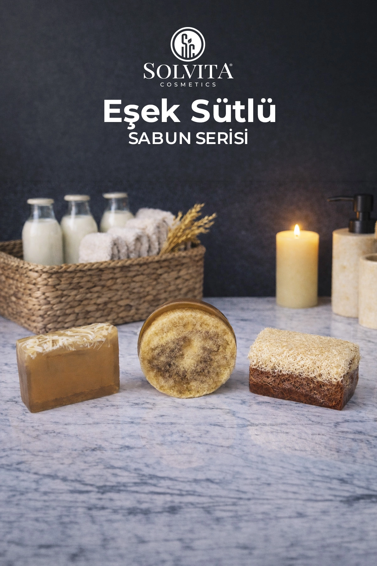 %100 El Yapımı Kabak Lifli Eşek Sütlü Sabunu