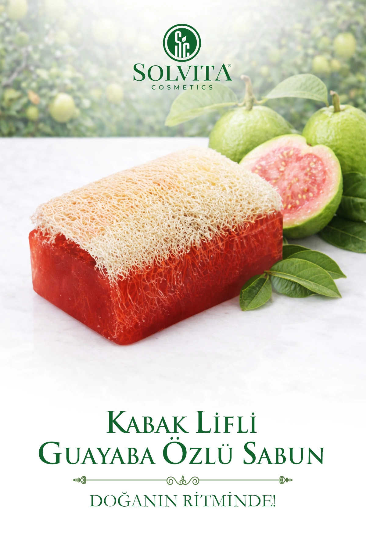 %100 El Yapımı Kabak Lifli Guayaba Özlü Sabun