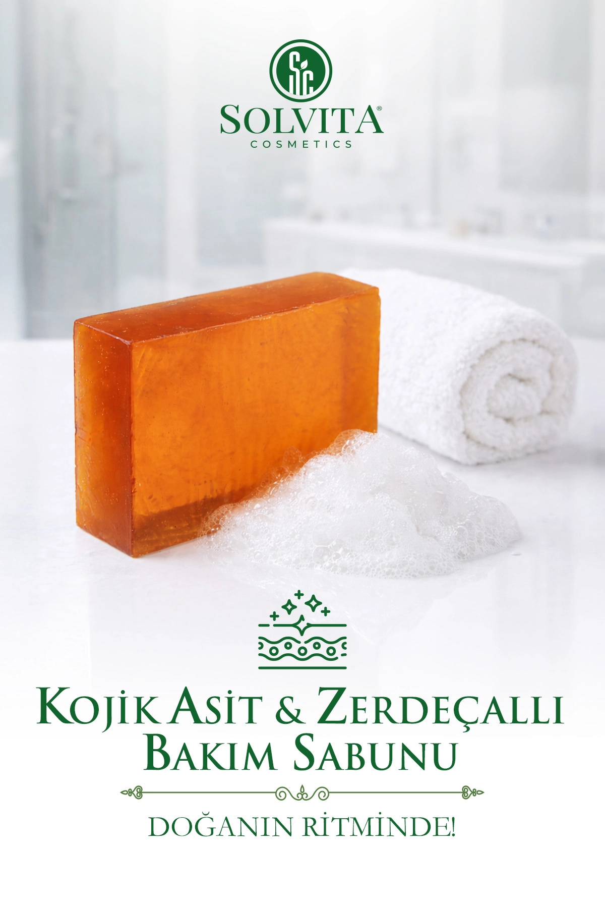 %100 El Yapımı Kojik Asit & Zerdeçal Bakım Sabunu