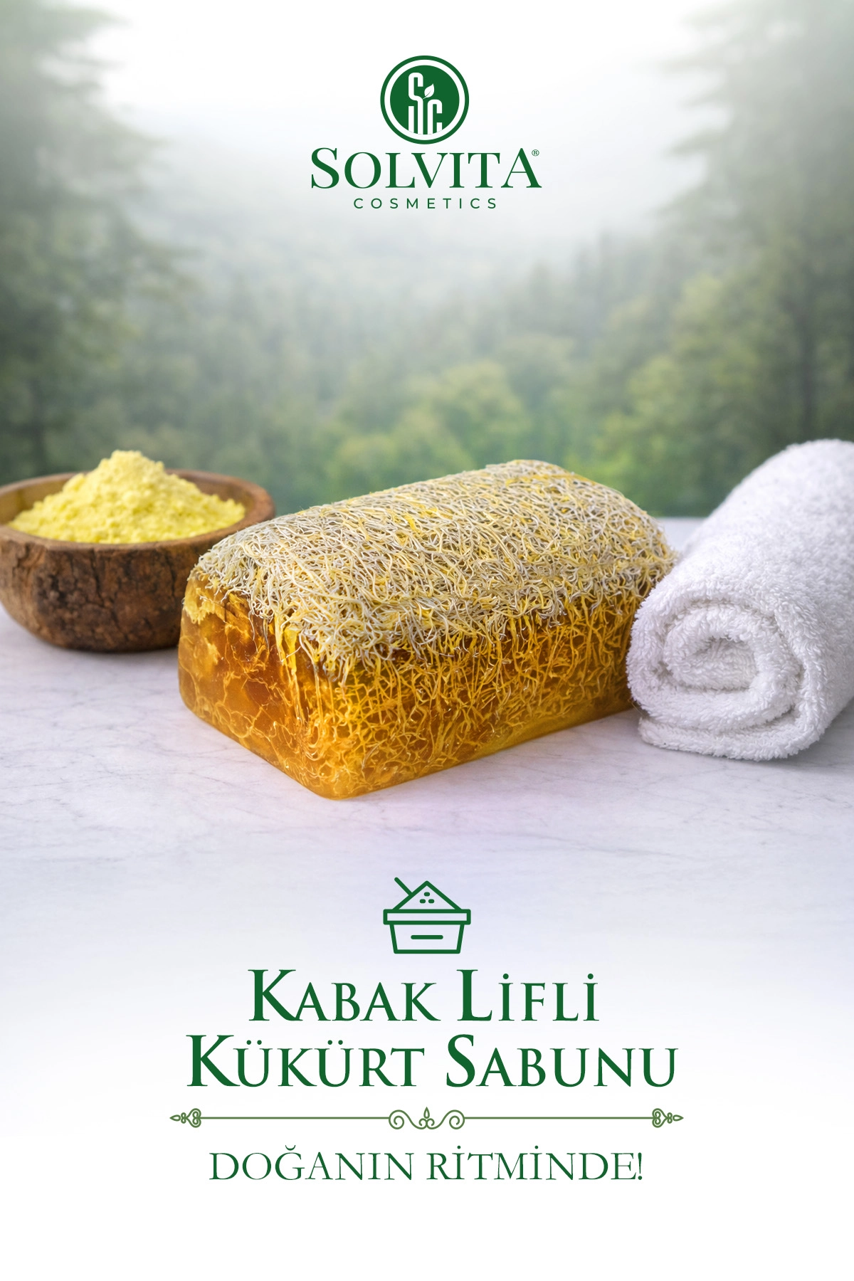 %100 El Yapımı Kabak Lifli Kükürtlü Sabun