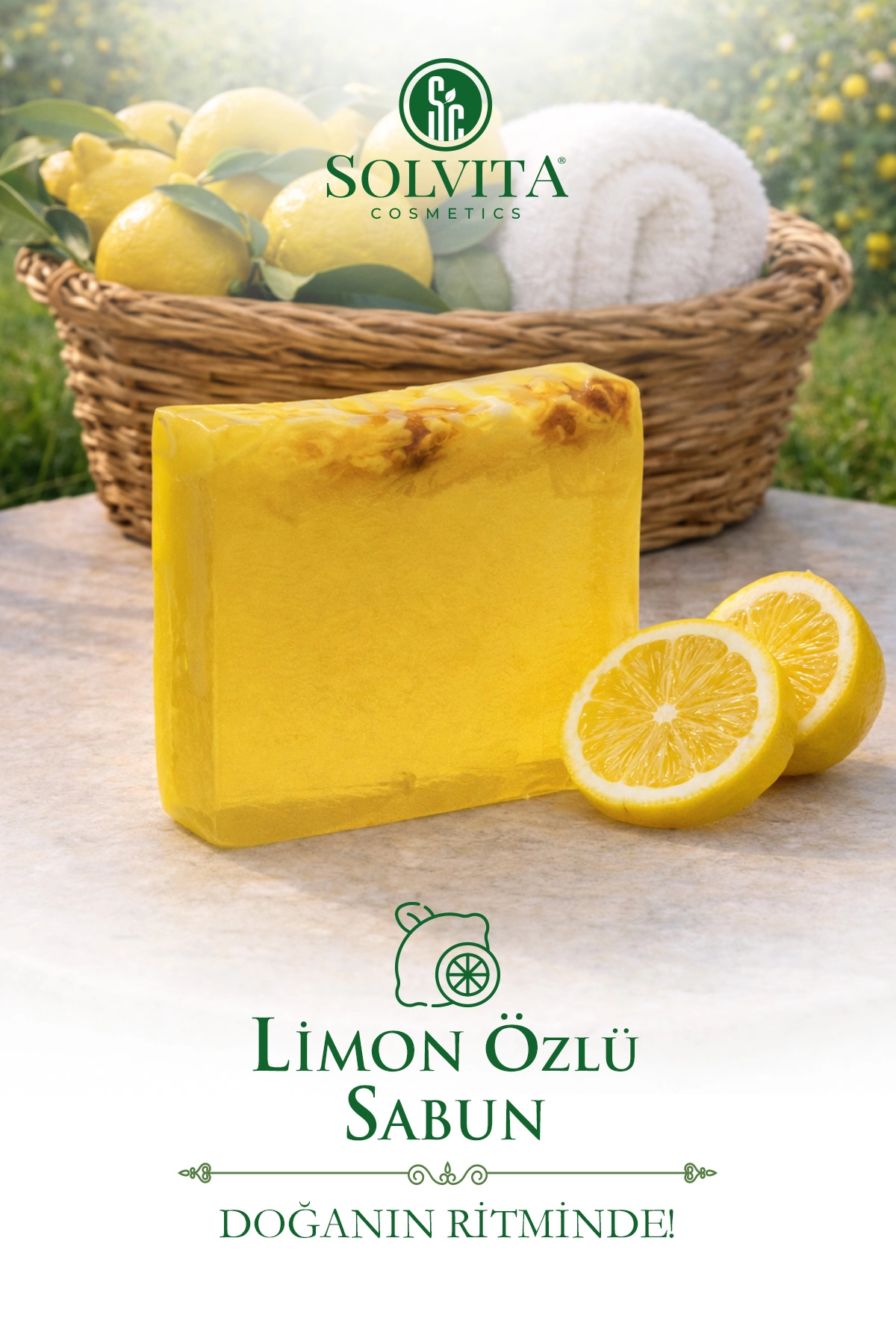 %100 El Yapımı Limon Özlü Gliserinli Sabun
