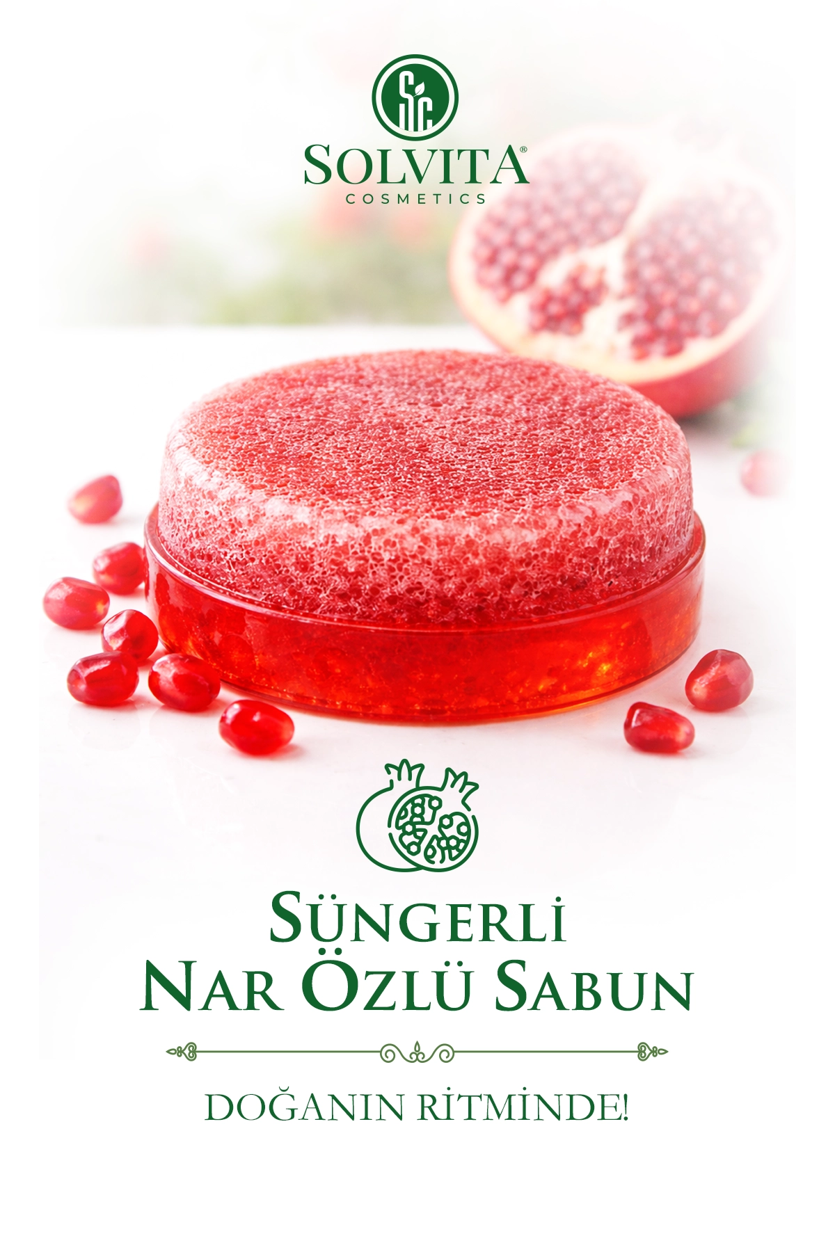 %100 El Yapımı Kabak Lifli Nar Özlü Sabun