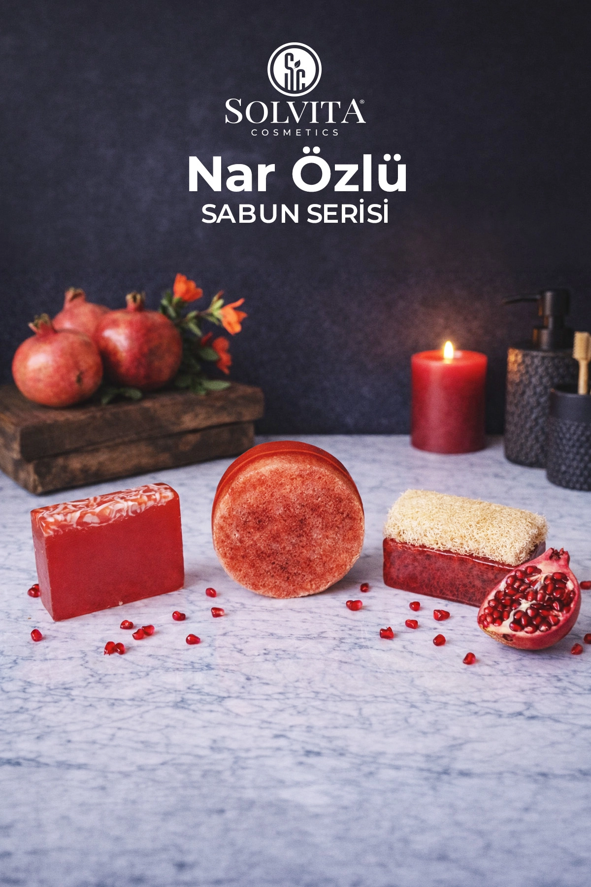 %100 El Yapımı Kabak Lifli Nar Özlü Sabun