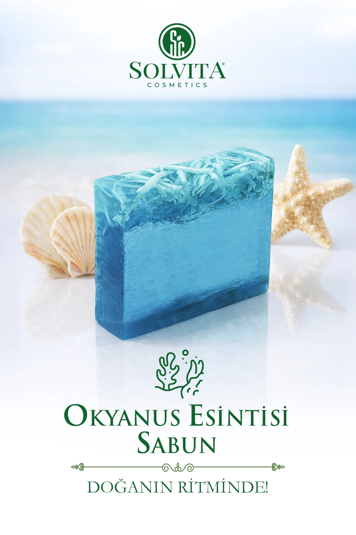 %100 El Yapımı Okyanus Esintisi Gliserinli Sabun