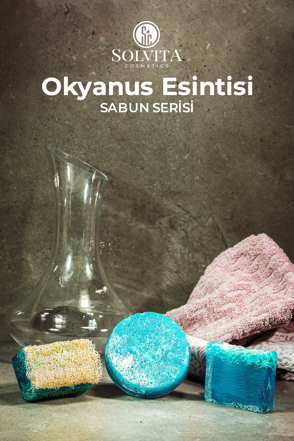 %100 El Yapımı Kabak Lifli Okyanus Esintisi Sabun