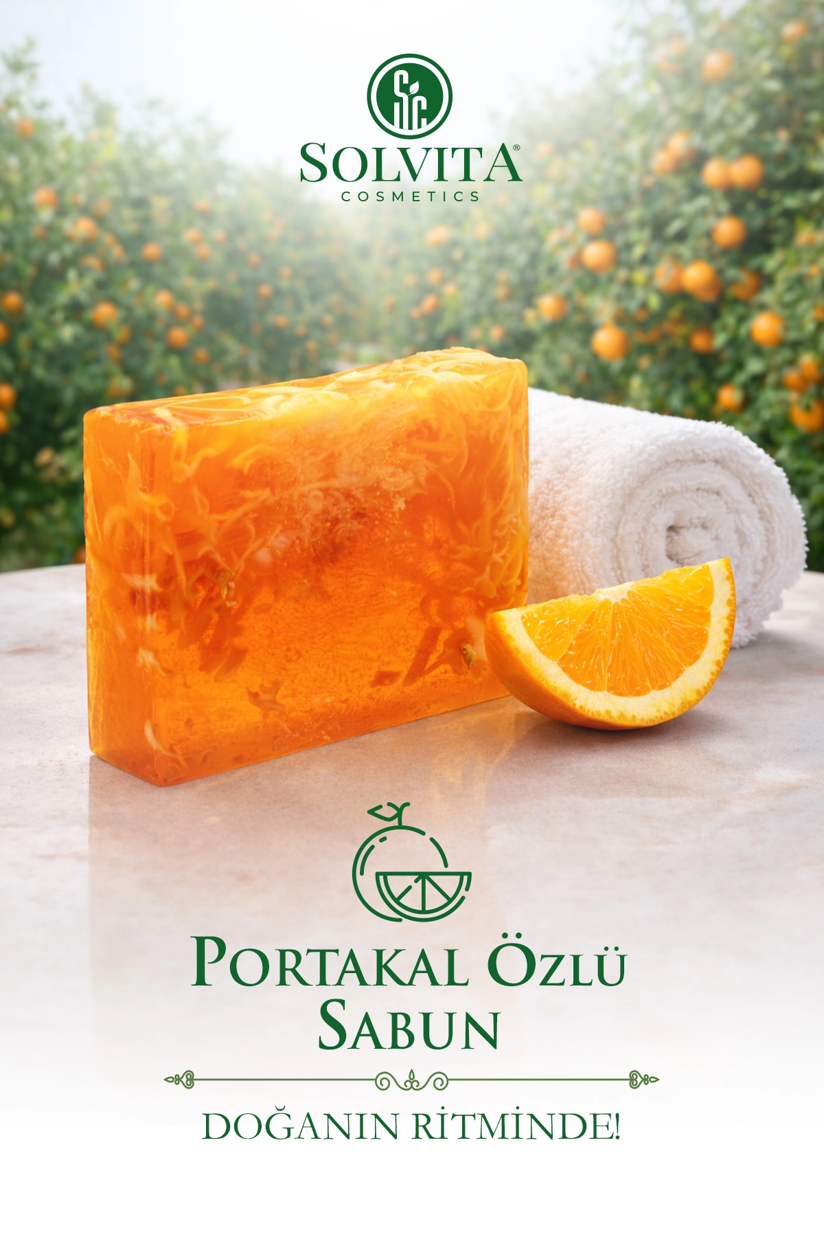 %100 El Yapımı Portakal Özlü Gliserinli Sabun