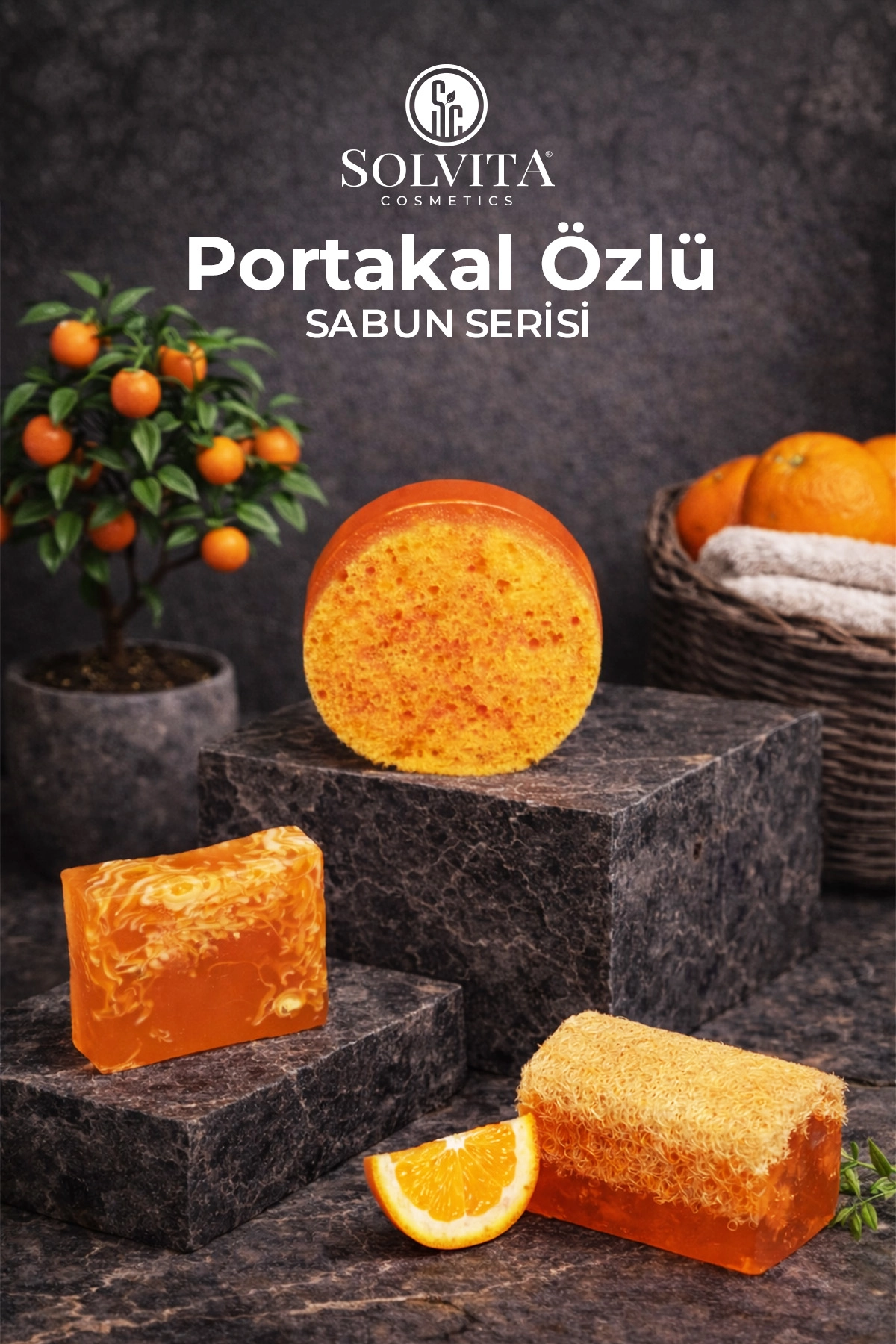 %100 El Yapımı Kabak Lifli Portakal Özlü Sabun