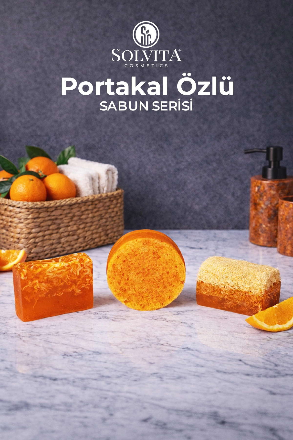 %100 El Yapımı Süngerli Portakal Özlü Sabun