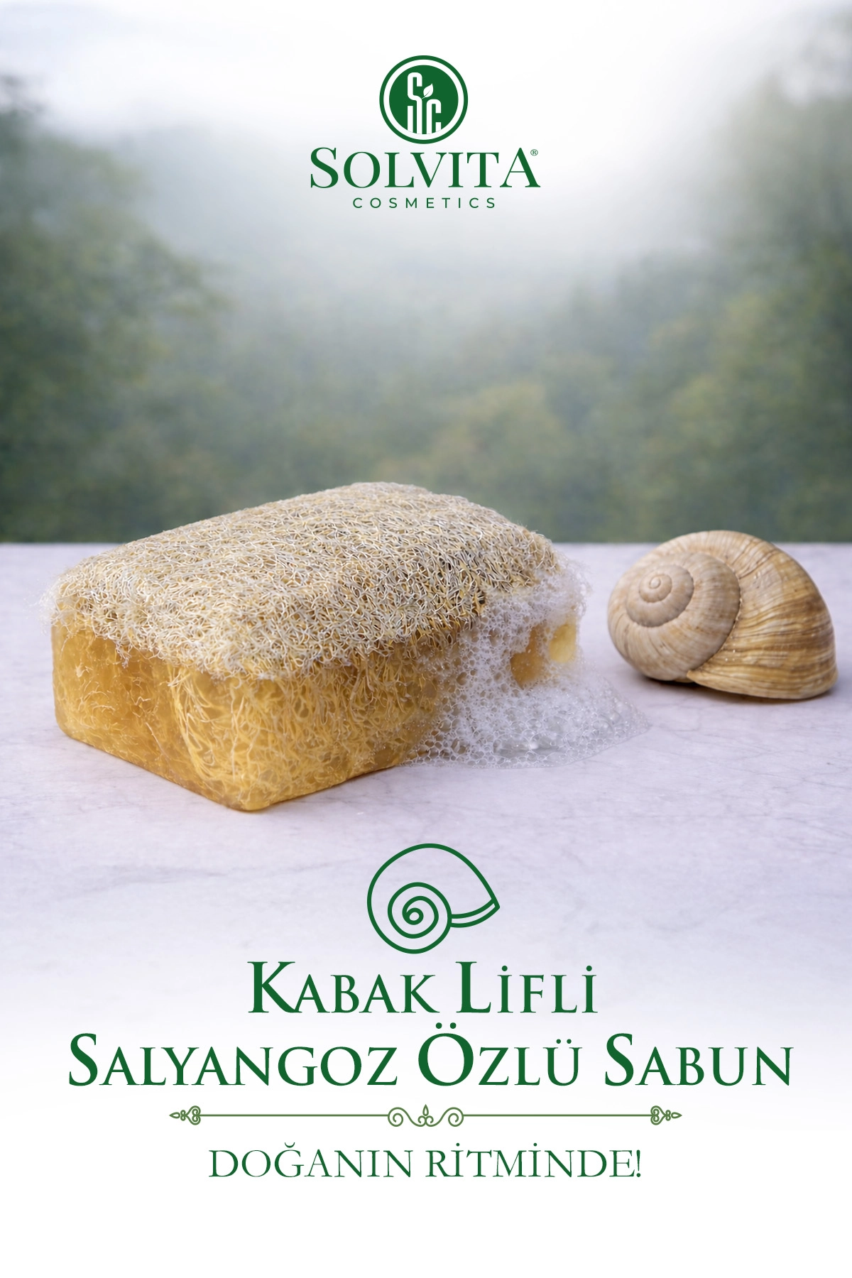 %100 El Yapımı Kabak Lifli Salyangoz Özlü Sabun