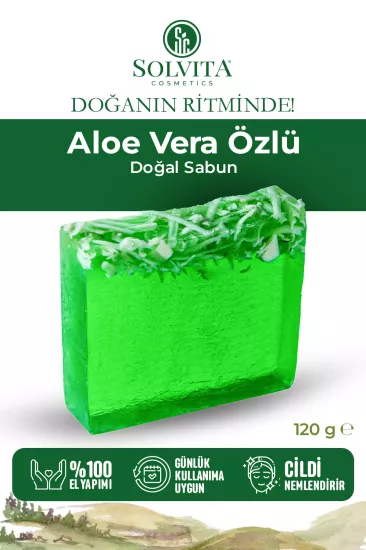 %100 El Yapımı Aloe Vera Özlü Gliserinli Sabun