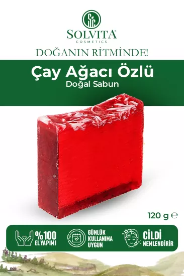 %100 El Yapımı Çay Ağacı Özlü Gliserinli Sabun