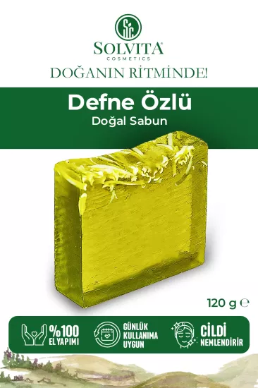 %100 El Yapımı Defne Özlü Gliserinli Sabun