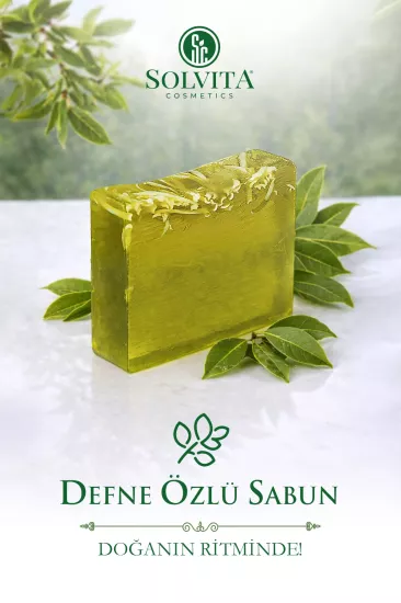 %100 El Yapımı Defne Özlü Gliserinli Sabun