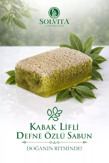%100 El Yapımı Kabak Lifli Defne Özlü Sabun