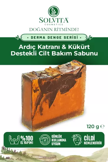 %100 El Yapımı Ardıç Katranı & Kükürtlü Sabun