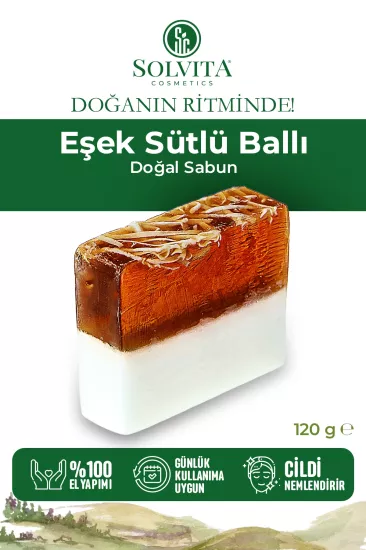 %100 El Yapımı Eşek Sütü Ballı Gliserinli Sabun