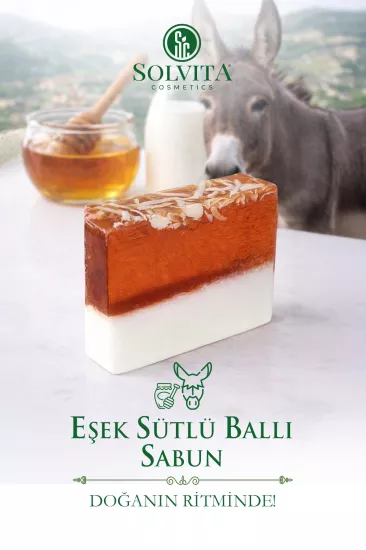 %100 El Yapımı Eşek Sütü Ballı Gliserinli Sabun