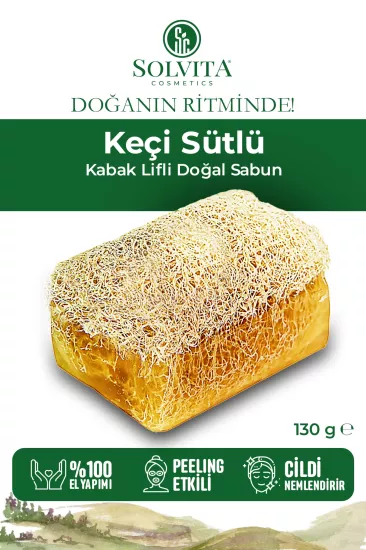 %100 El Yapımı Kabak Lifli Keçi Sütü Sabunu