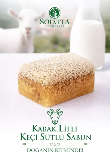 %100 El Yapımı Kabak Lifli Keçi Sütü Sabunu