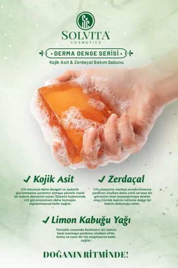 %100 El Yapımı Kojik Asit & Zerdeçal Bakım Sabunu
