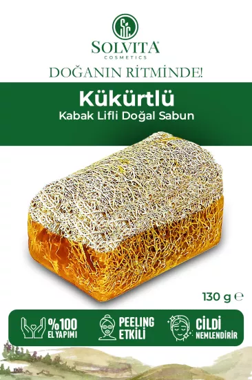 %100 El Yapımı Kabak Lifli Kükürtlü Sabun