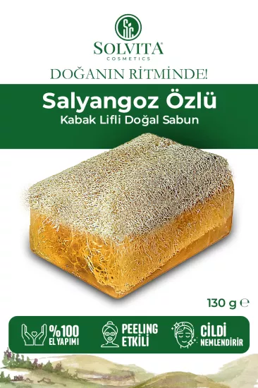 %100 El Yapımı Kabak Lifli Salyangoz Özlü Sabun