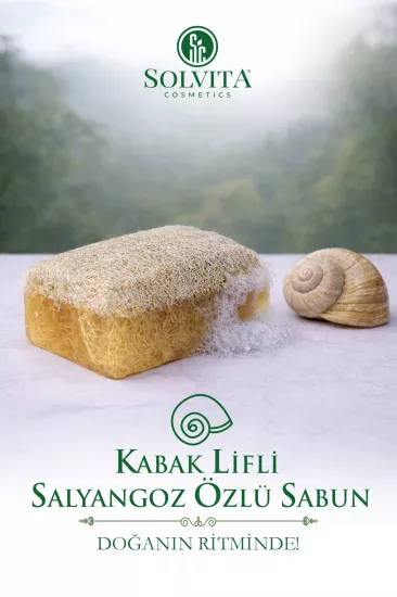 %100 El Yapımı Kabak Lifli Salyangoz Özlü Sabun