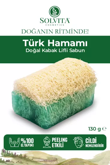 %100 El Yapımı Kabak Lifli Türk Hamamı Sabunu