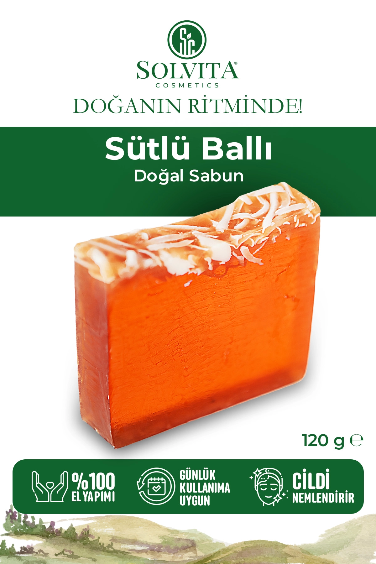 %100 El Yapımı Sütlü Ballı Gliserinli Sabun