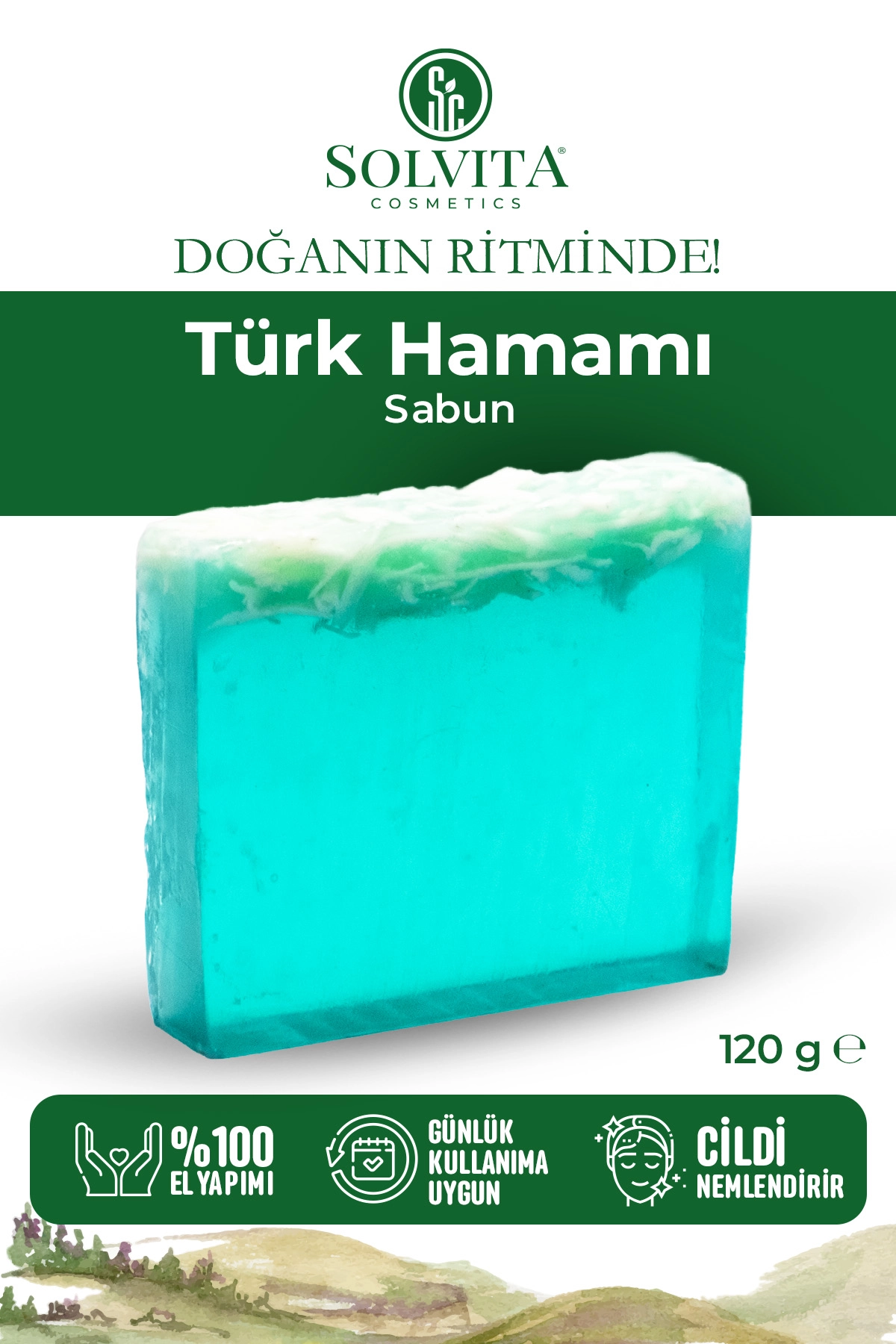 %100 El Yapımı Türk Hamamı Gliserinli Sabun