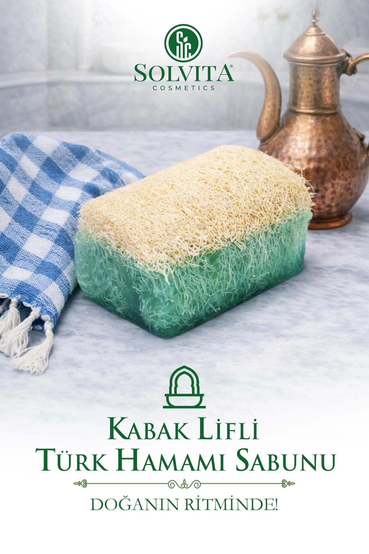 %100 El Yapımı Kabak Lifli Türk Hamamı Sabunu